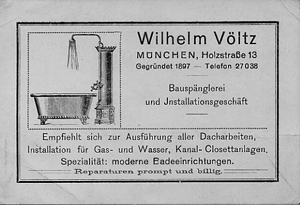 Visitenkarte um 1910