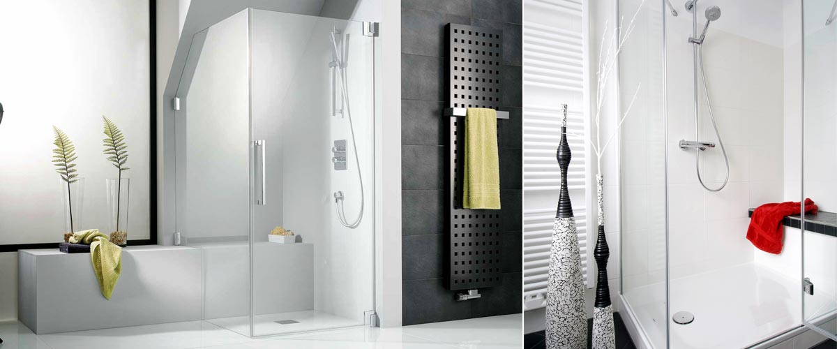Begehbare Dusche mit Sitzbank