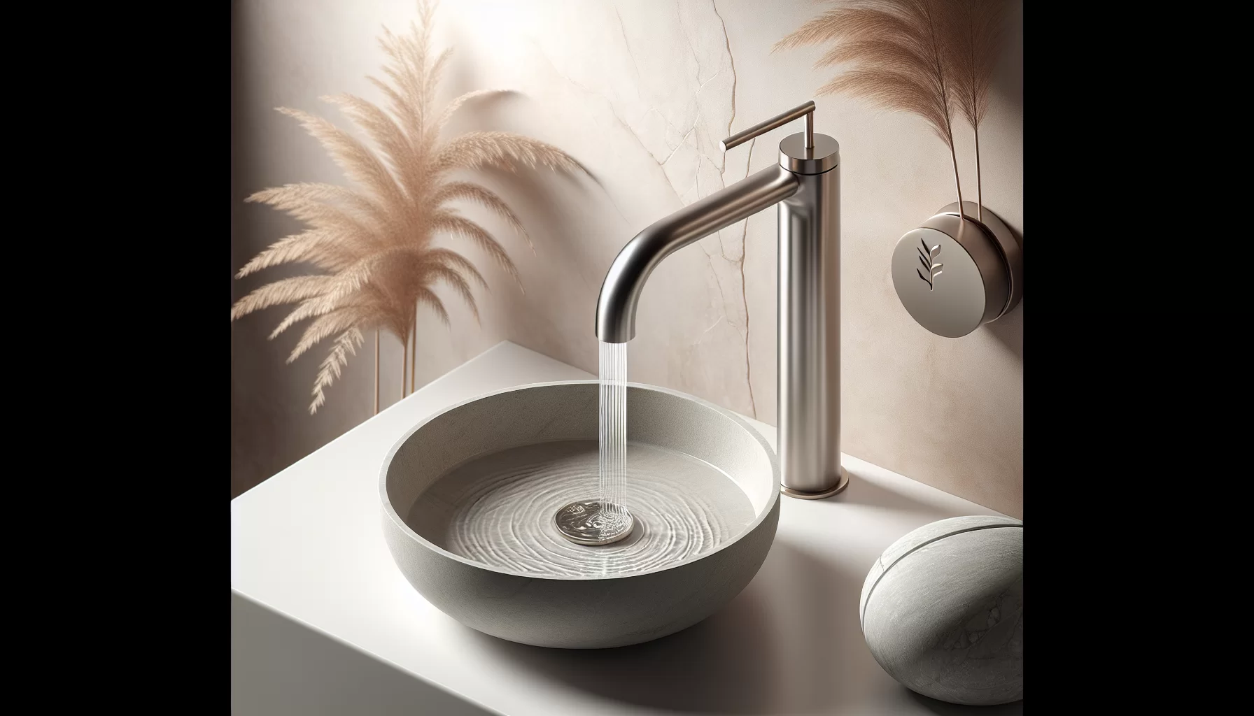 Stilvolle Armatur und Waschschüssel in harmonischer Kombination