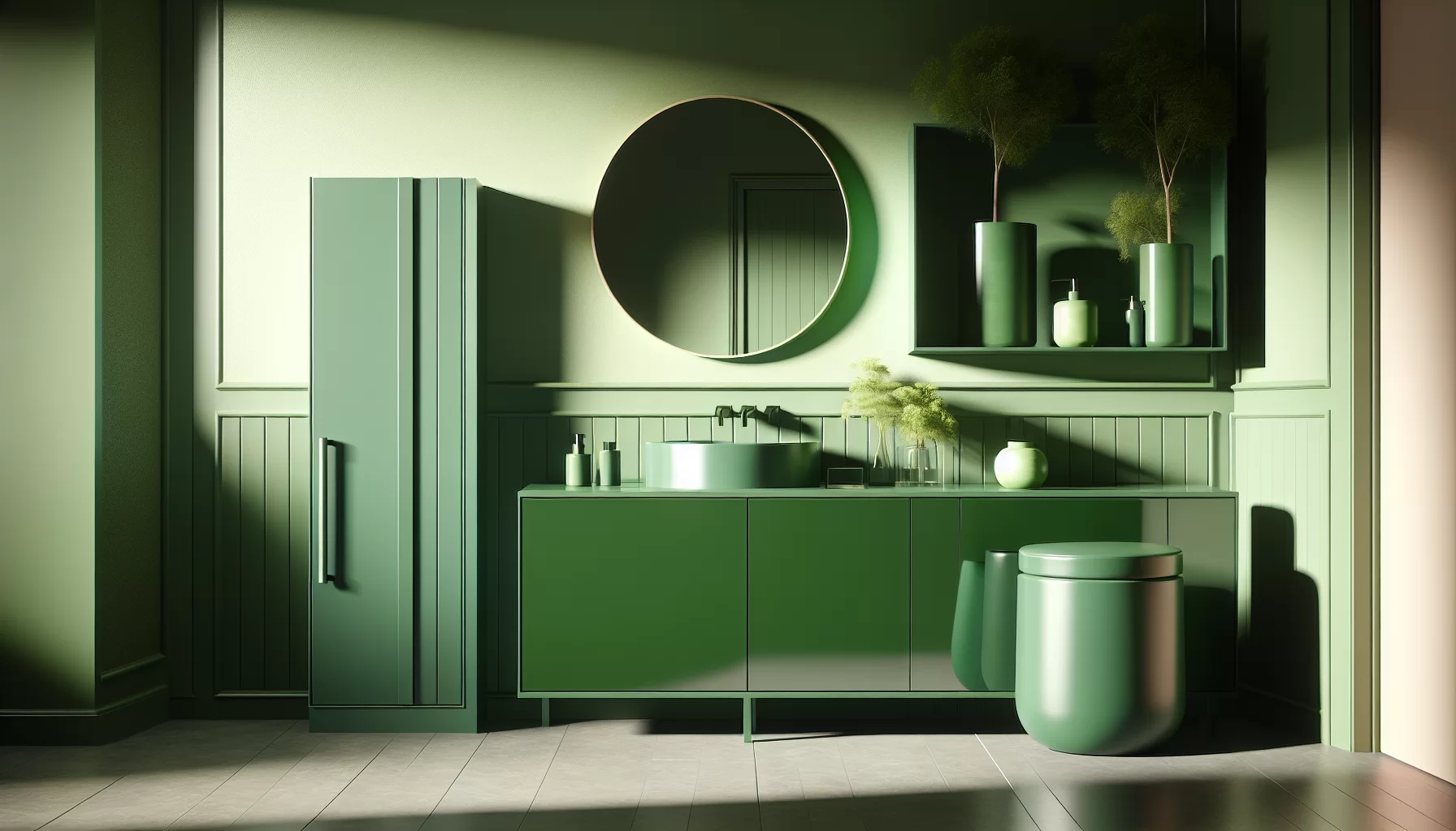 Moderne grüne Badmöbel-Sets