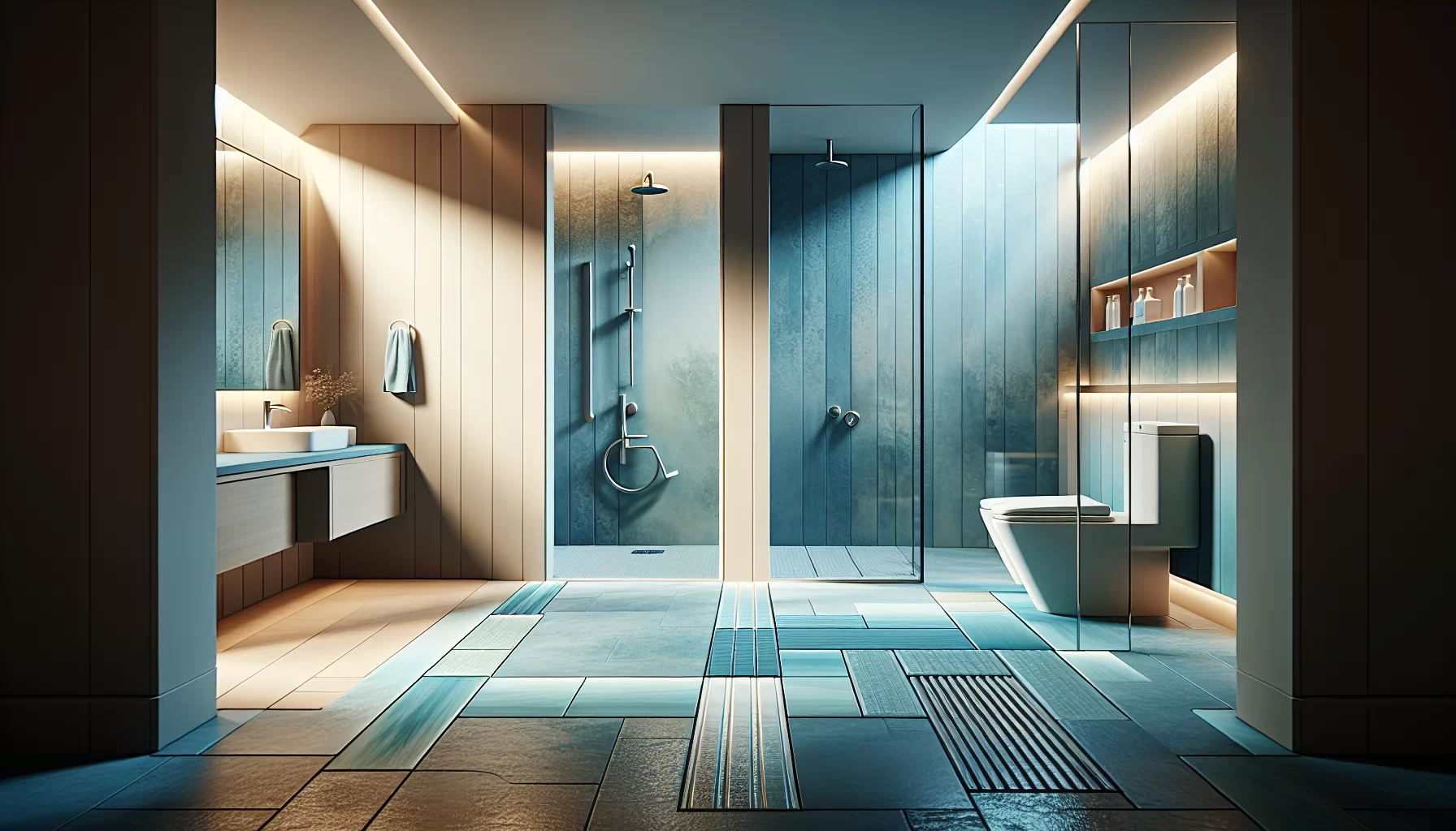Illustration der Ästhetik im barrierefreien Bad