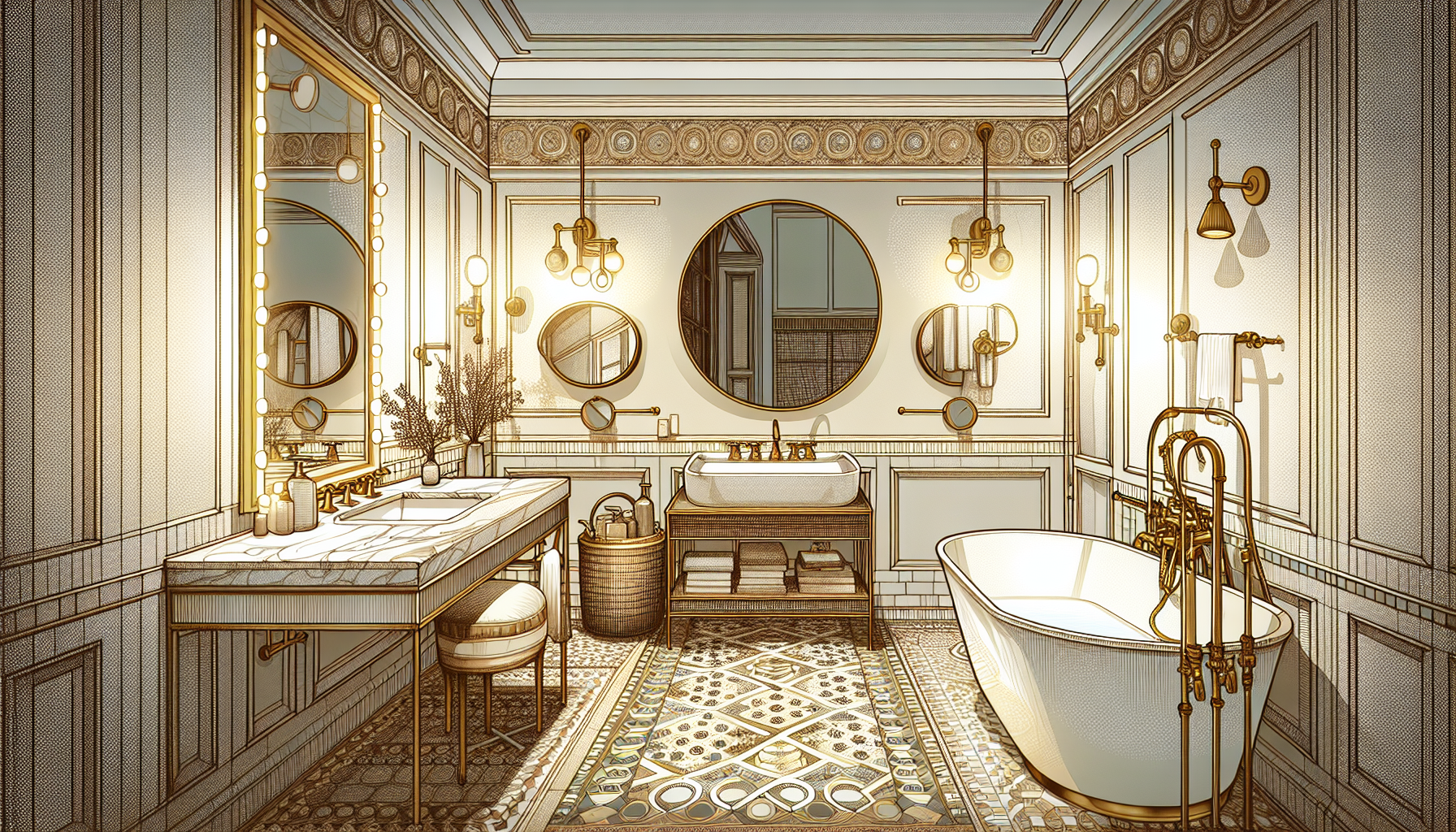 Badezimmer-Design und Materialauswahl