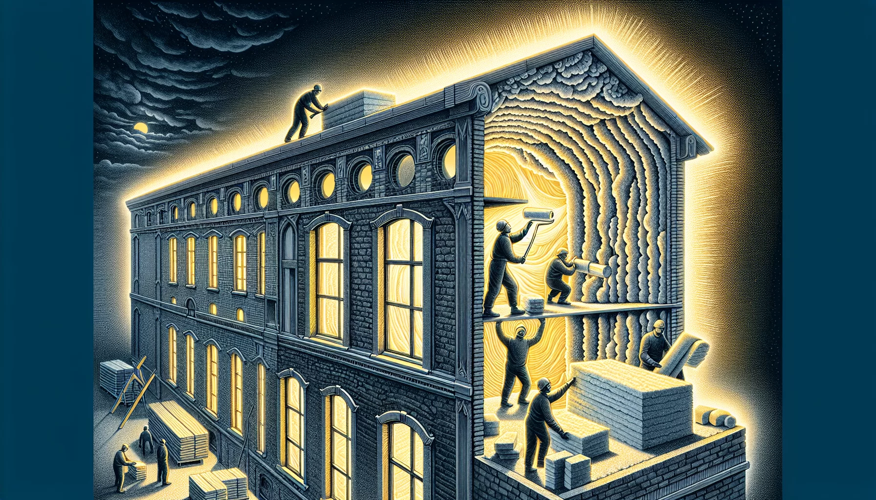 Illustration einer Dämmung im Altbau