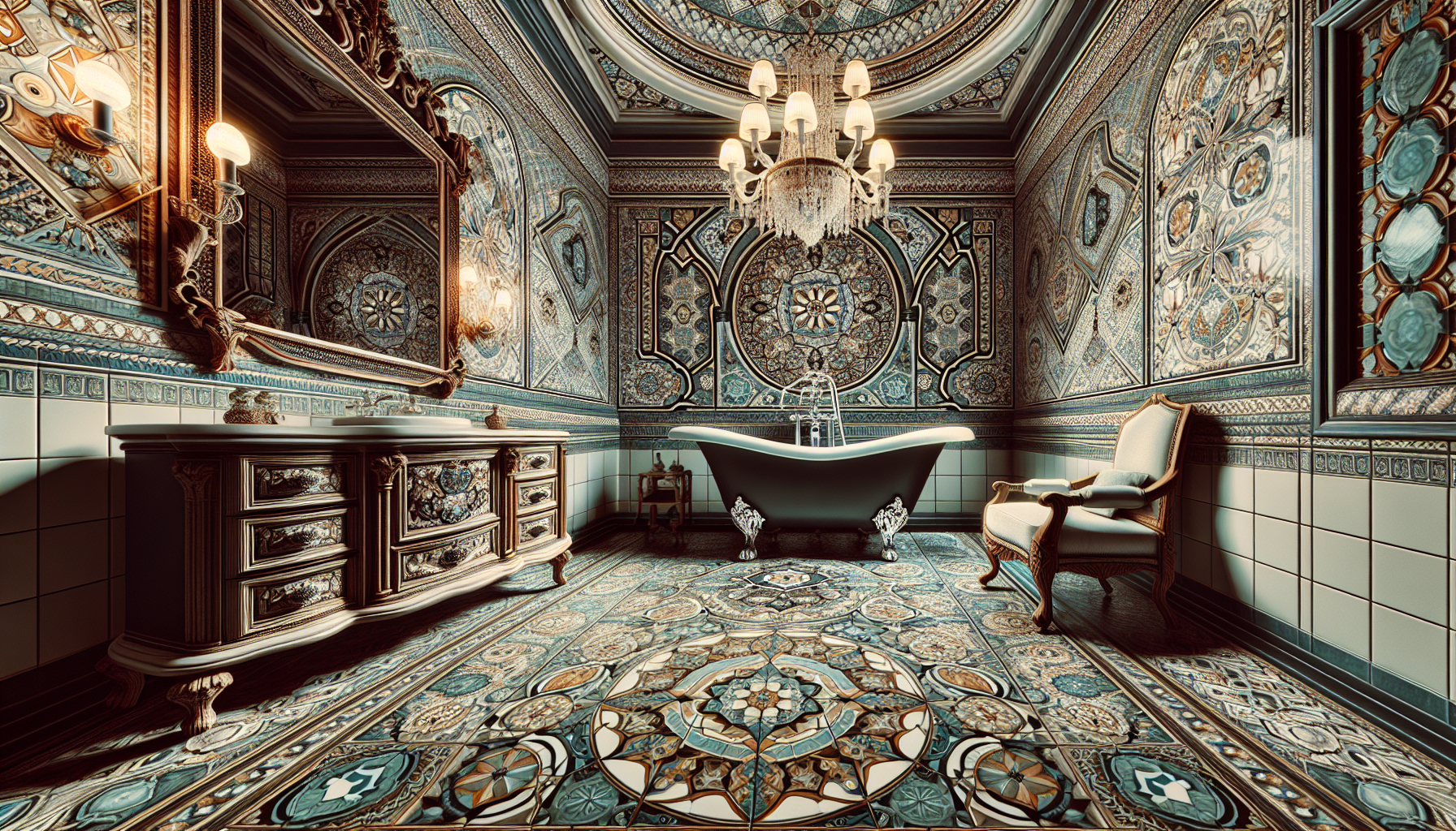 Spannende Fliesenmuster und -designs im Badezimmer