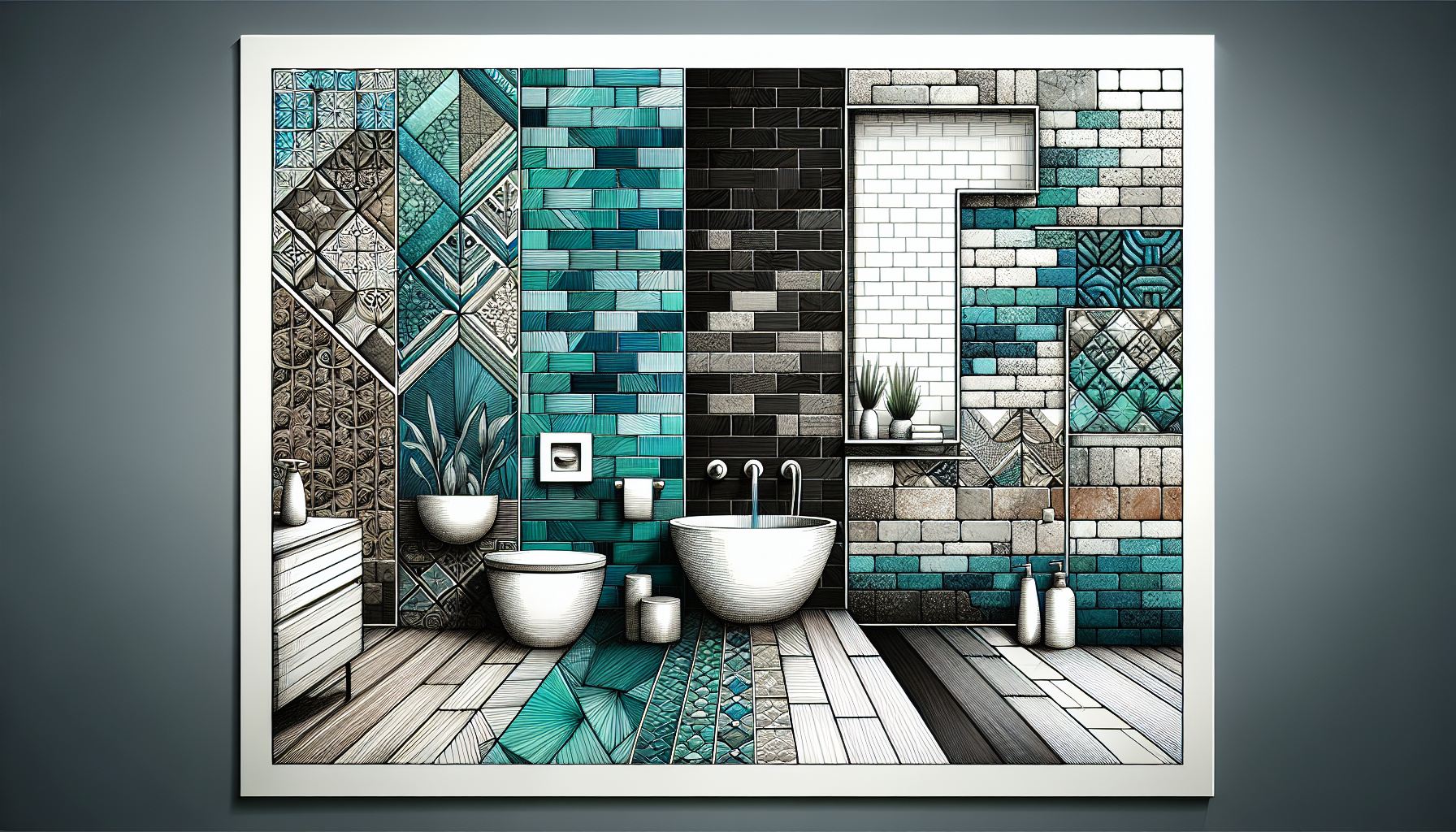 Wandgestaltung im Badezimmer