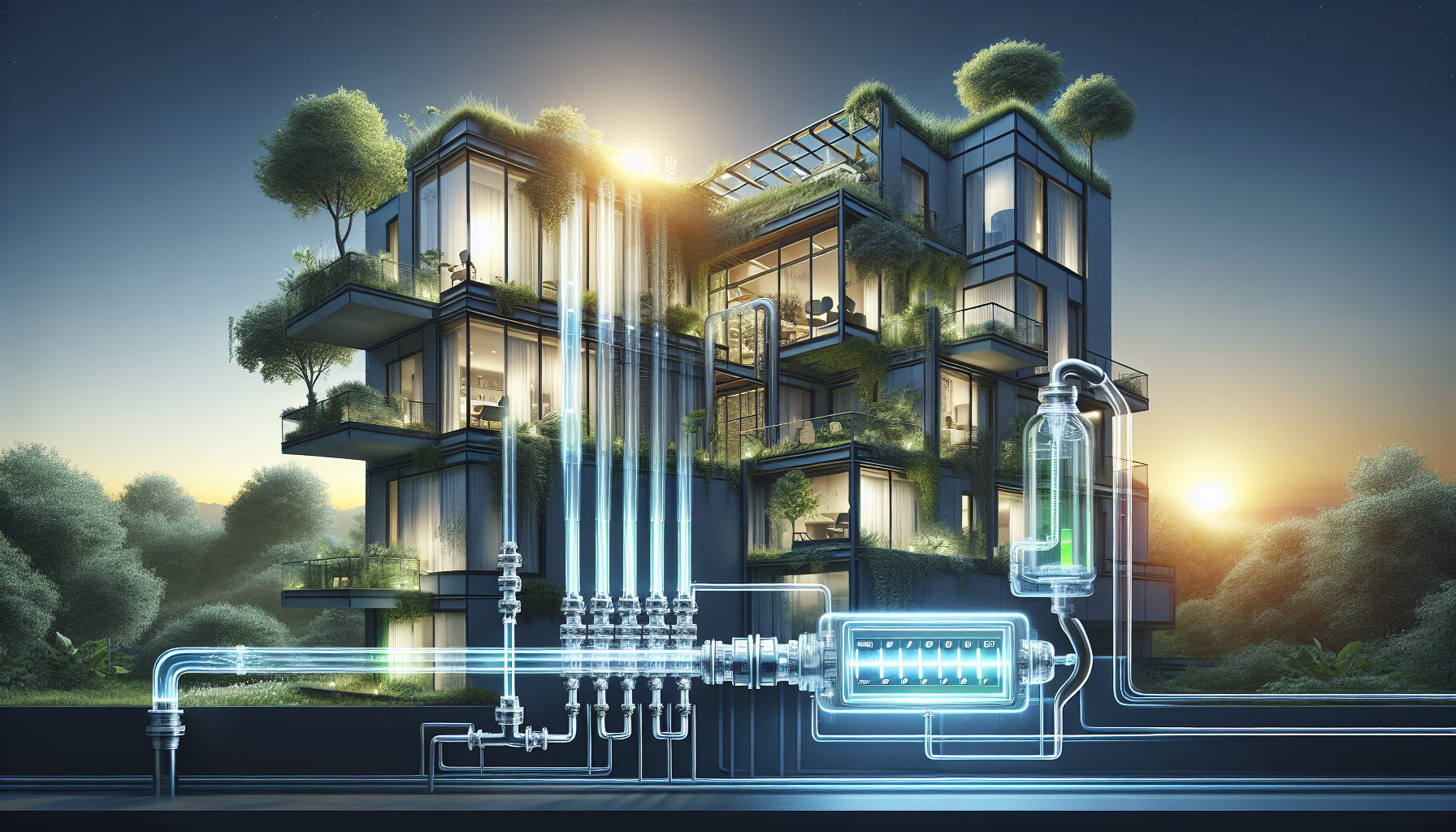 Illustration einer modernisierten Heizungsanlage