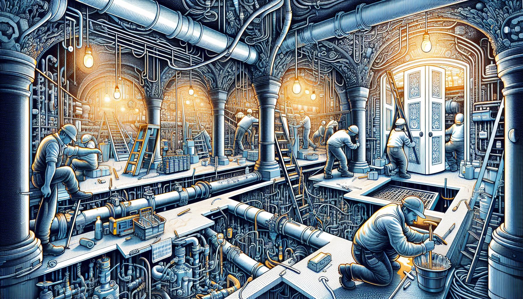 Kellersanierung in München-Isarvorstadt: Illustration der technischen Sanierungsarbeiten
