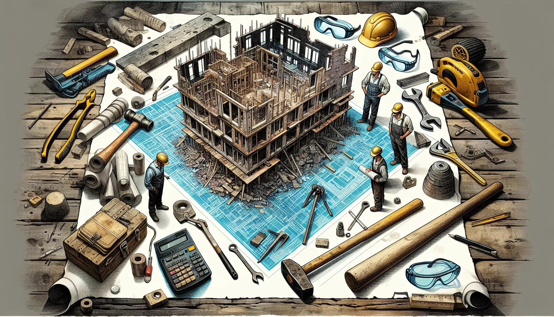 Illustration einer sorgfältigen Planung und Organisation