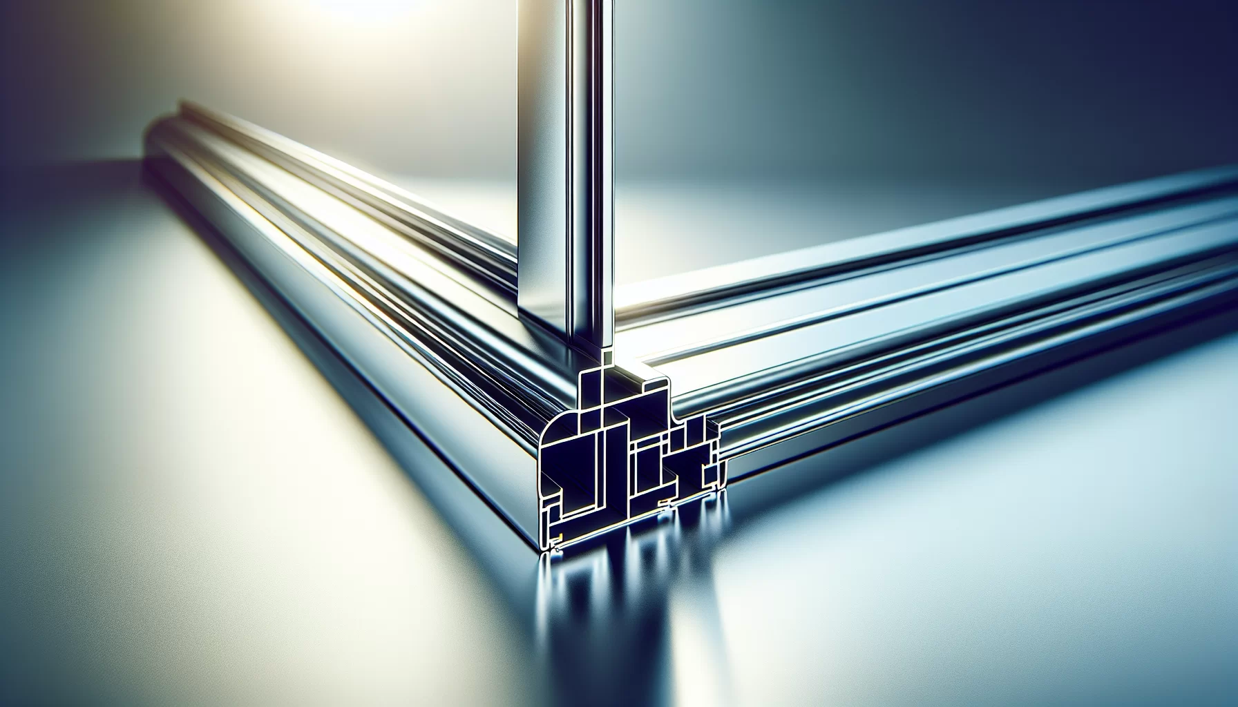 Künstlerische Darstellung eines Slimline Integralfensters mit schmalem Rahmenprofil