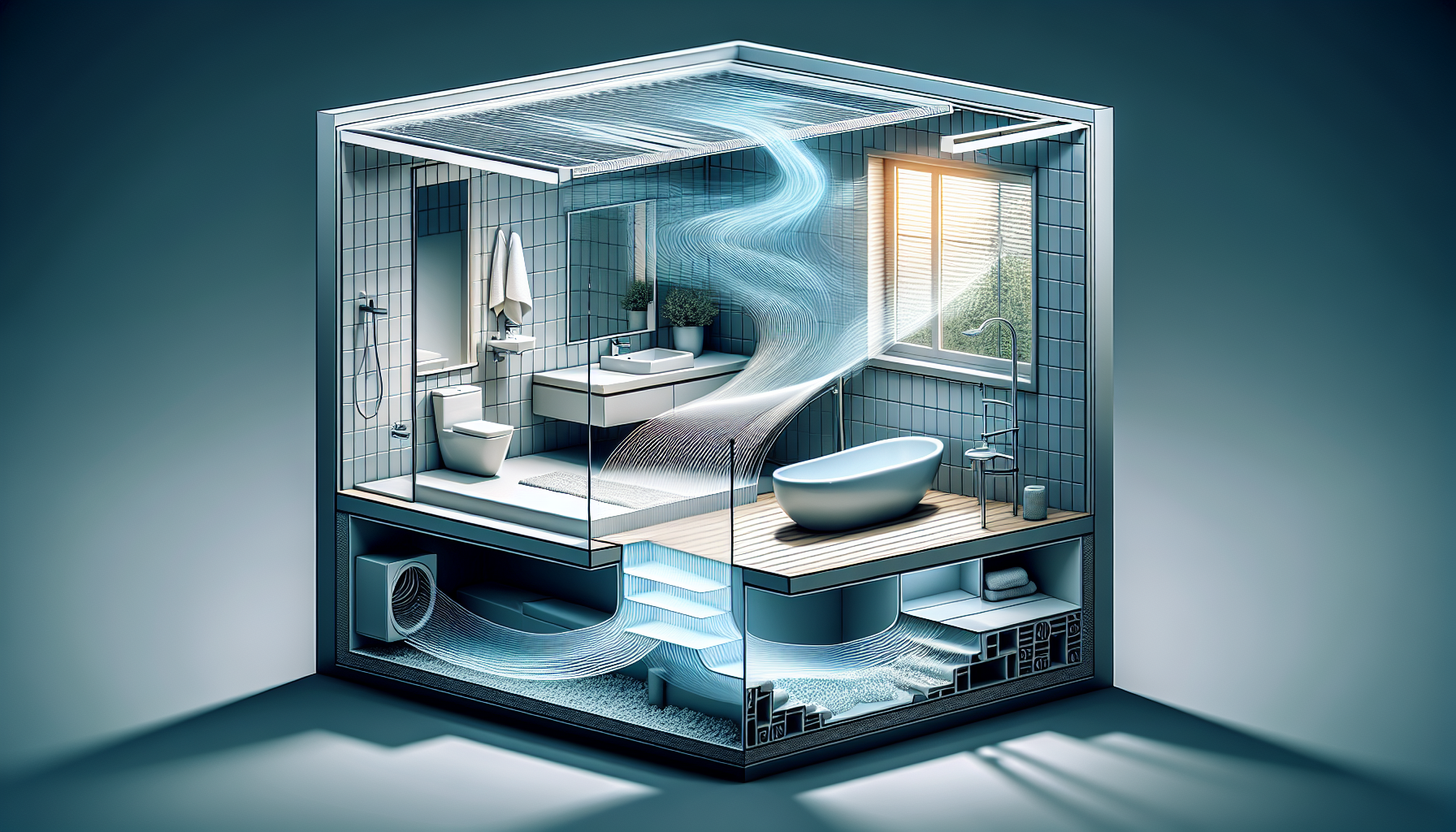 Belüftung im Badezimmer durch Dachfenster
