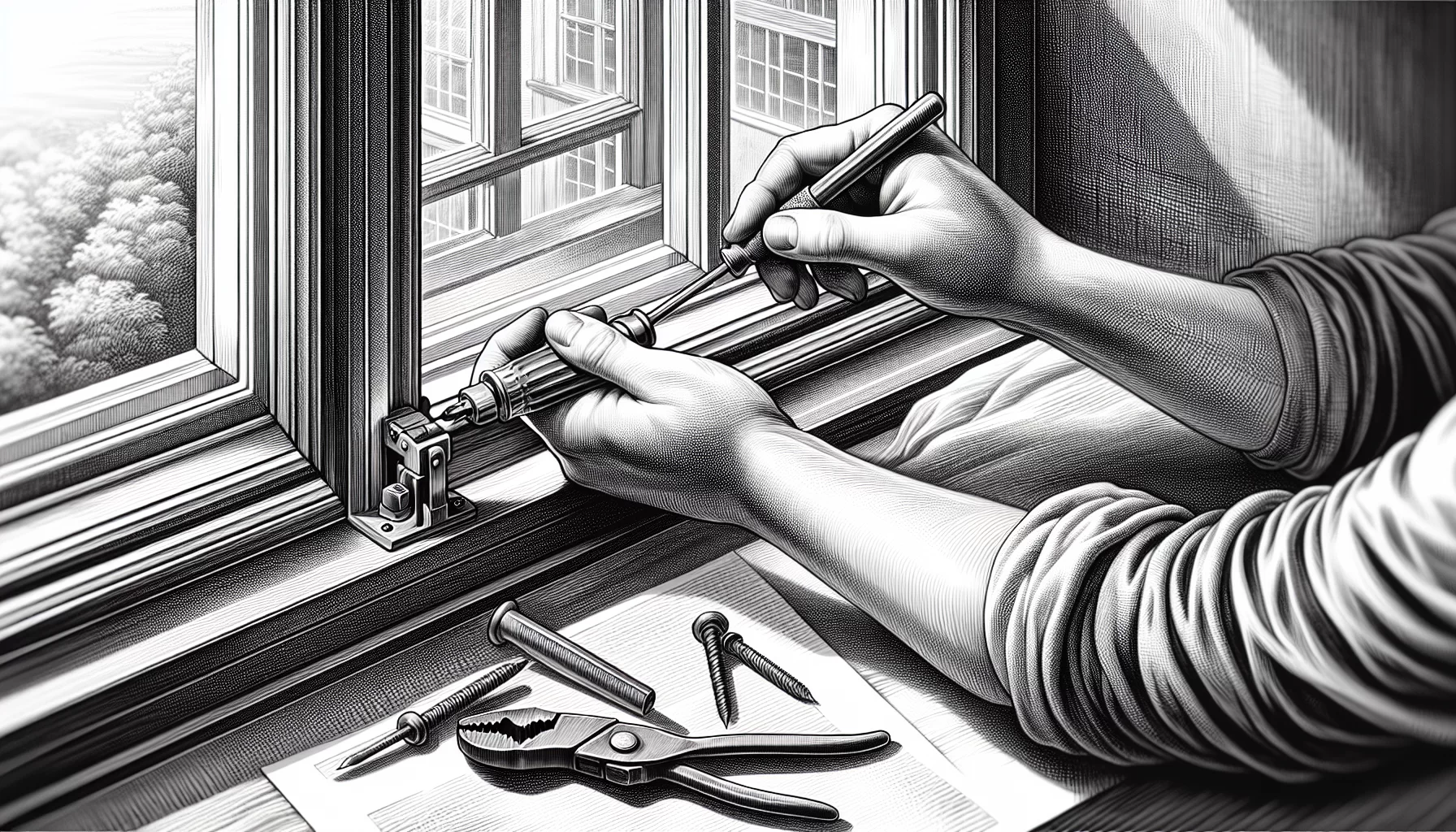 Illustration der Demontage des Fensterflügels