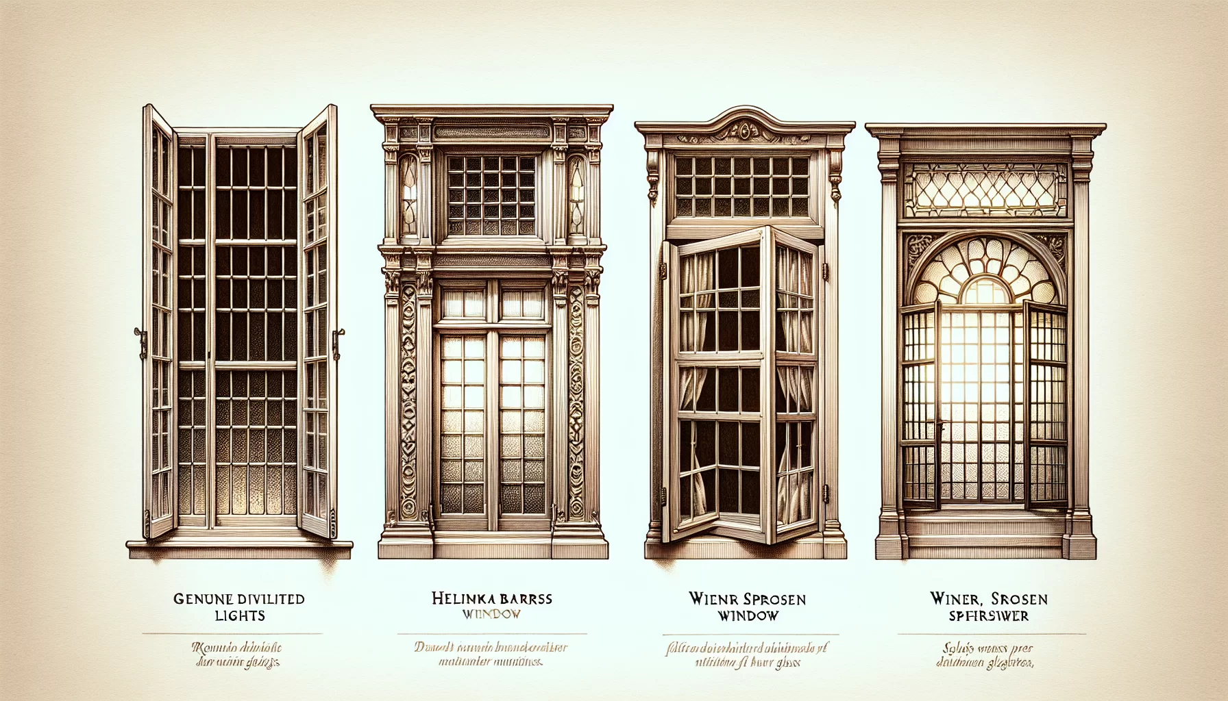 Illustration von verschiedenen Typen von Sprossen