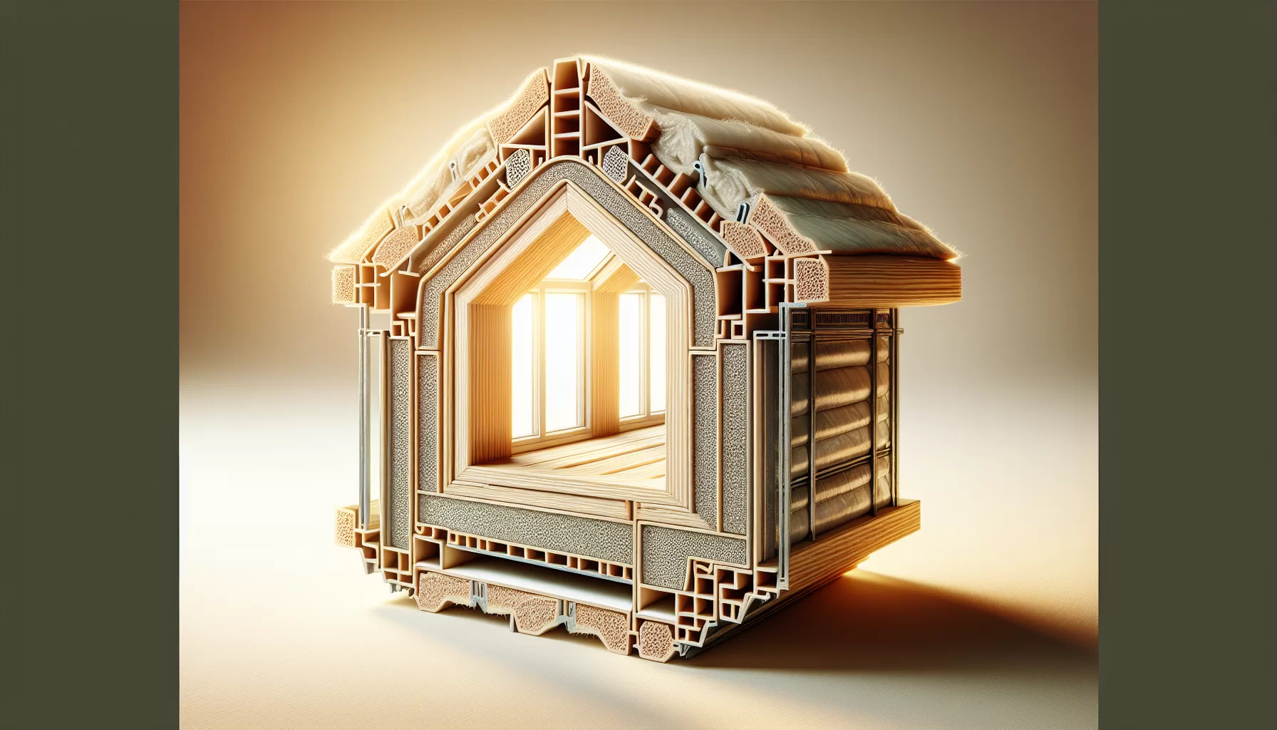 Illustration eines Dachfensters mit Rahmen