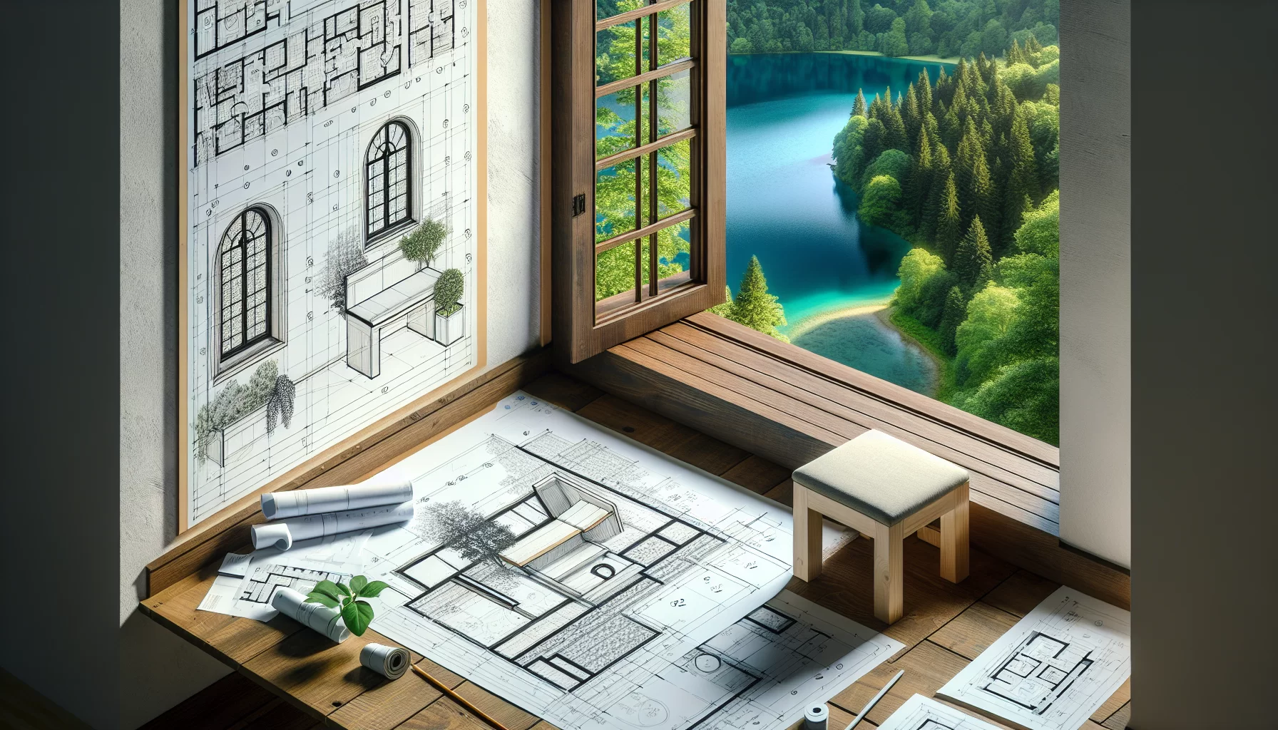 Planung eines Sitzfensters mit Ausblick