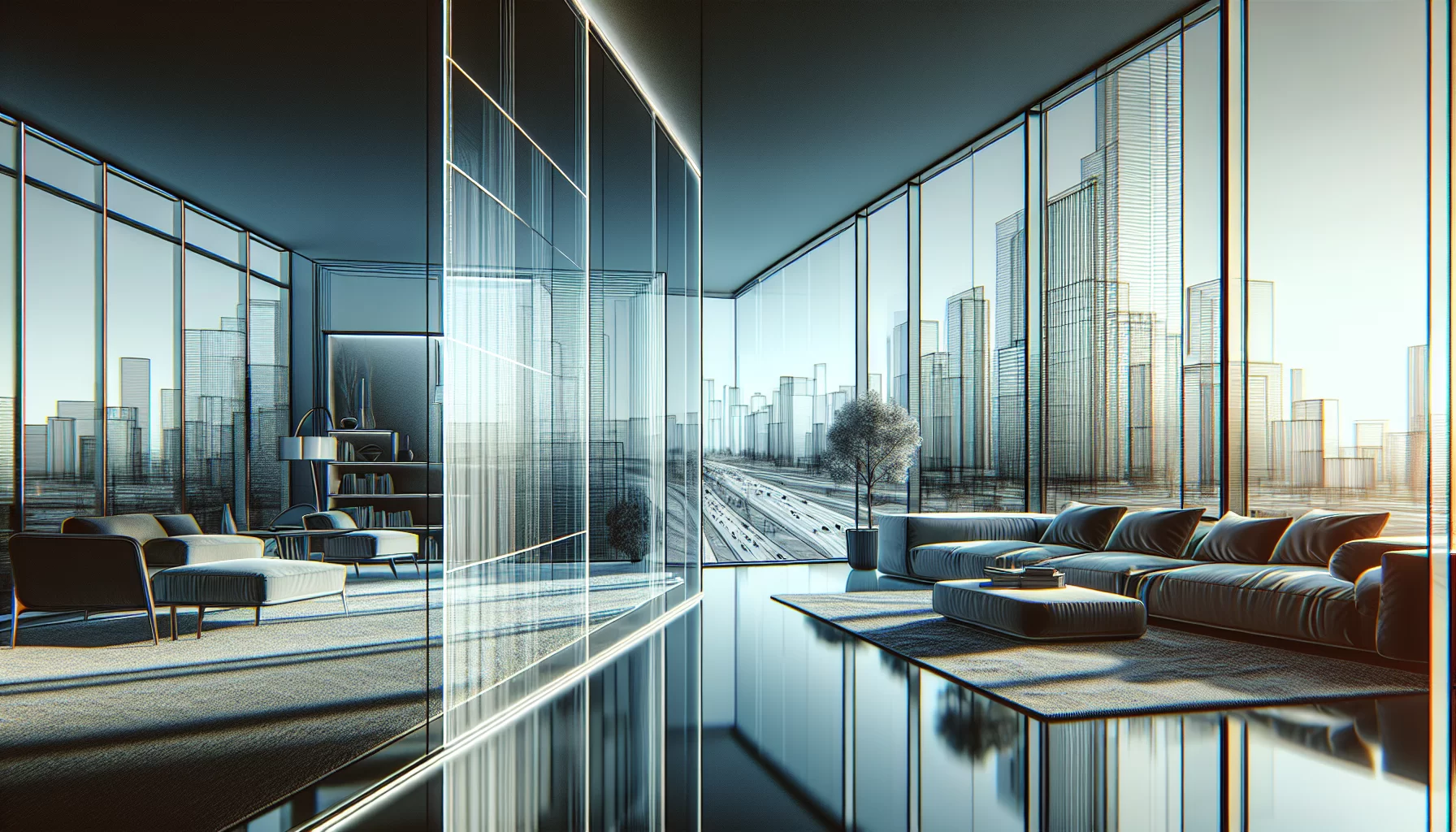 Kunststofffensterbank in modernem Wohnraum