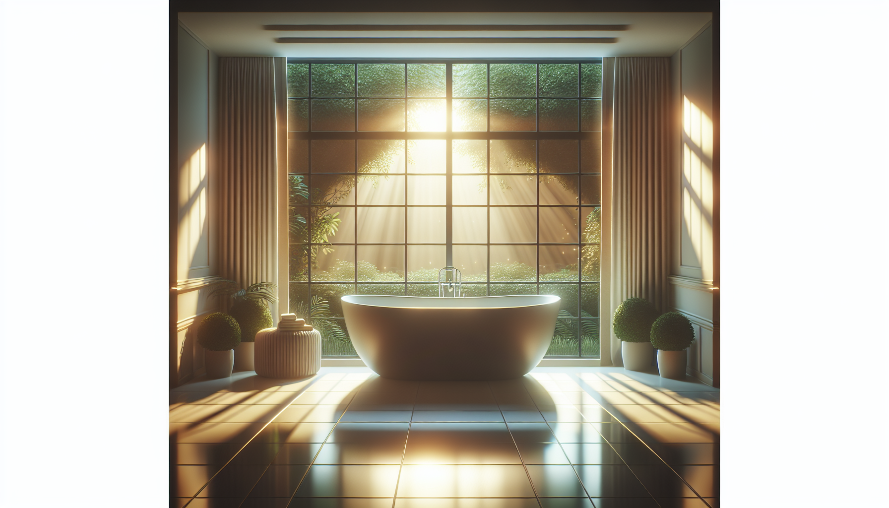 Badezimmer mit Dachfenster und Badewanne