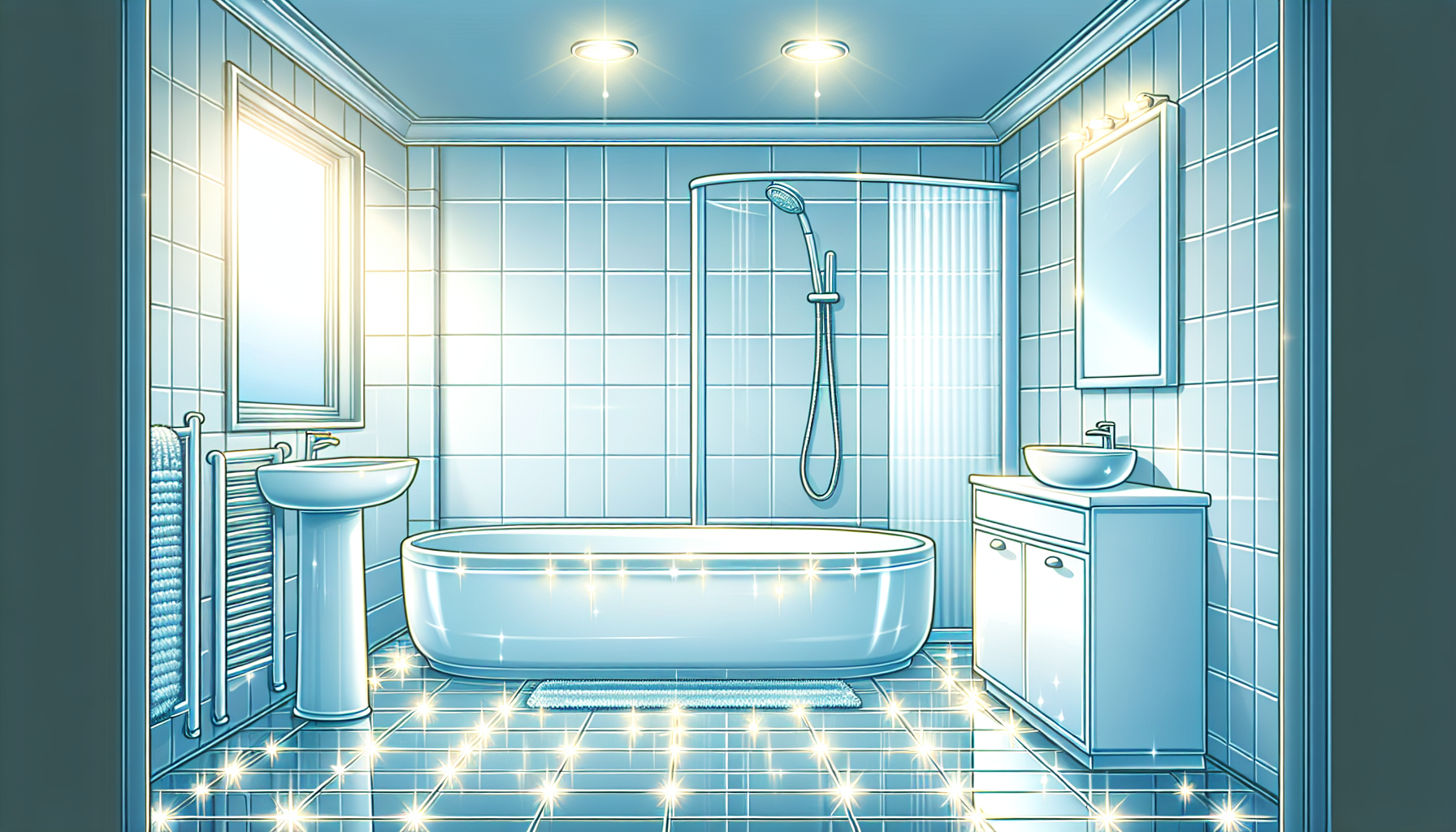 Ein Badezimmer mit frisch erneuerten Silikonfugen