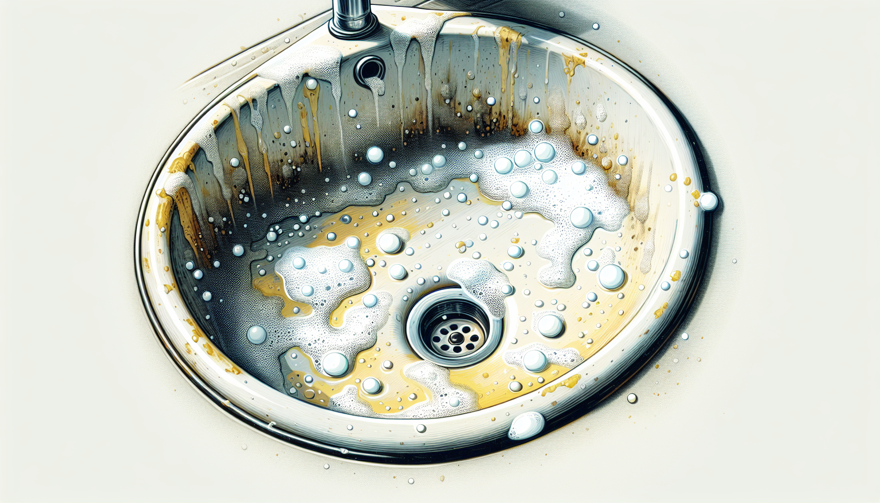 Keramik-Waschbecken mit Verfärbungen reinigen
