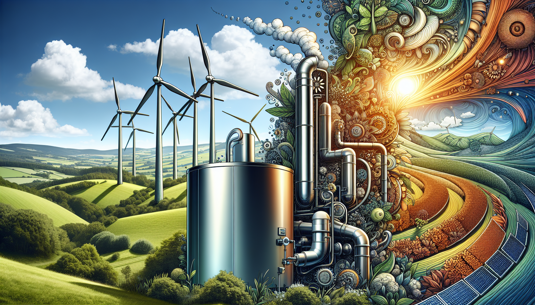 Integration von Brennwerttechnik mit erneuerbaren Energien.