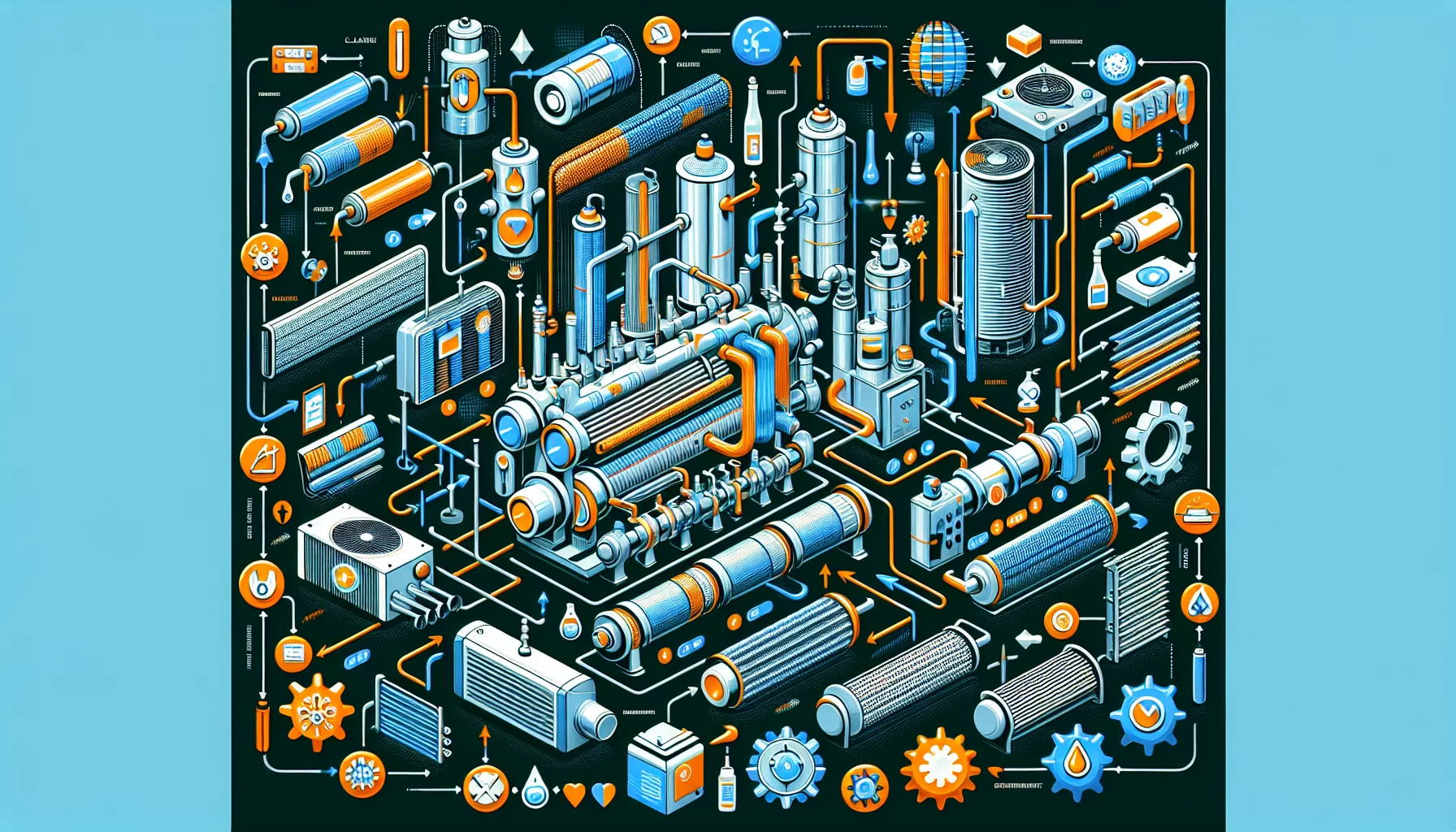 Diagramm, das verschiedene Heizsysteme und deren Anforderungen an die Reinigung zeigt.