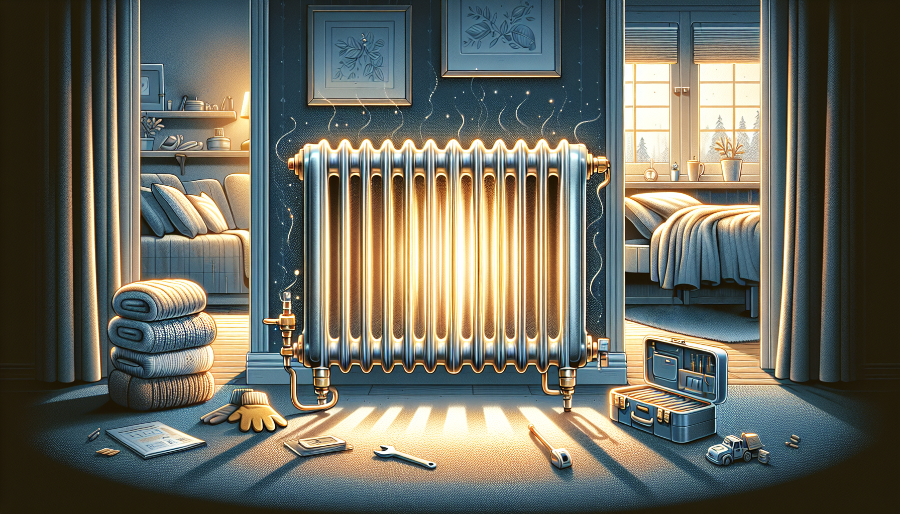Illustration von optimalen Betriebsbedingungen für Heizkörper