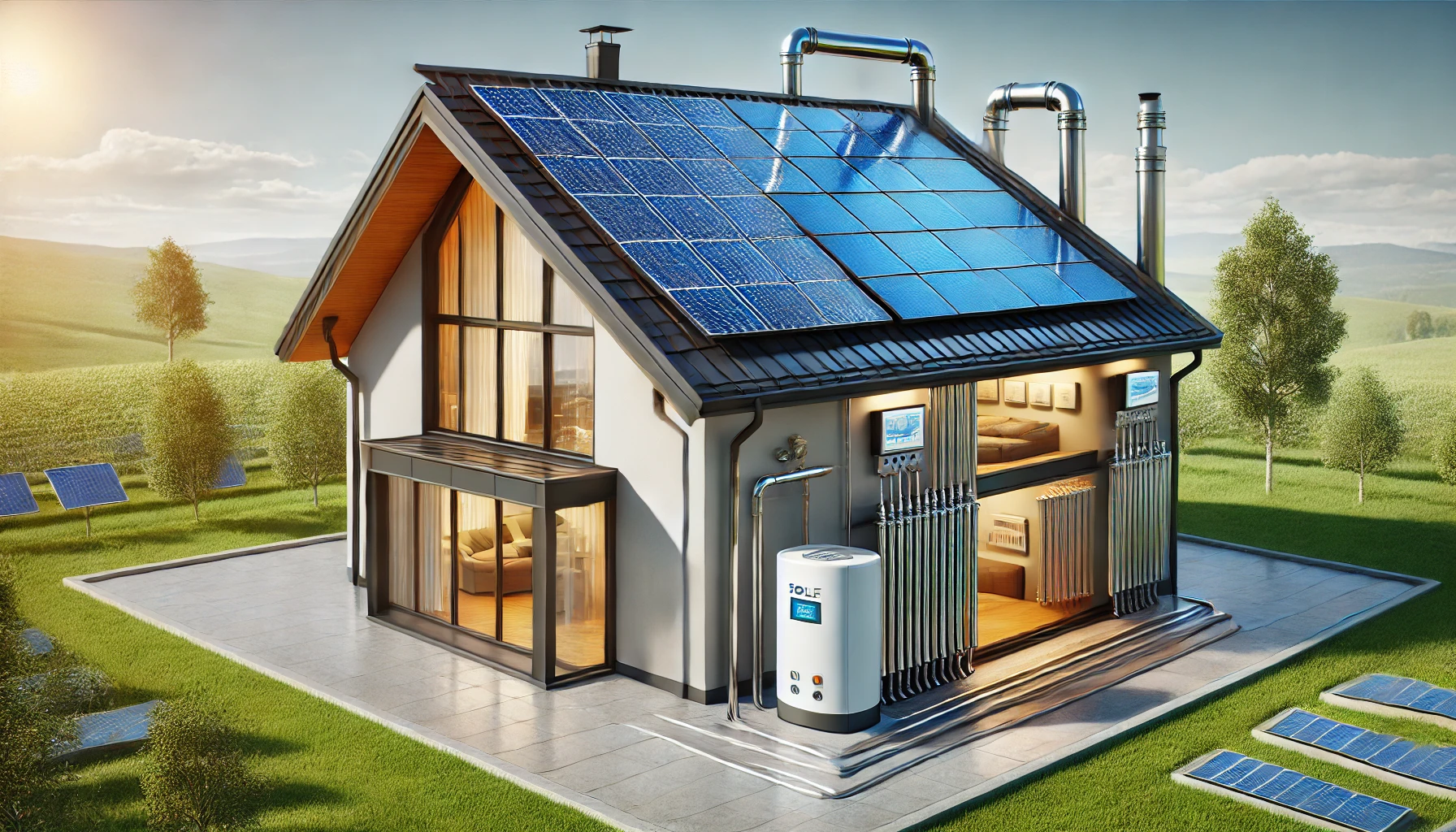 Kombination von Photovoltaik und Solarthermie in einer Hybridlösung.