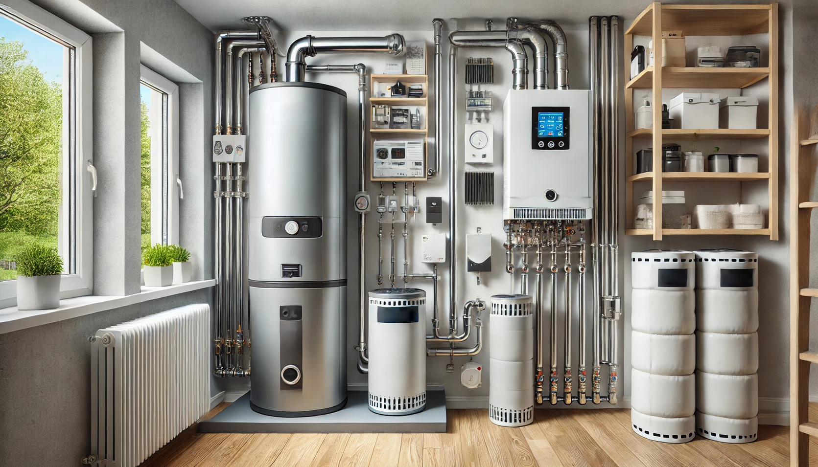 Eine Öl-Hybridheizung in einem modernen Heizsystem.