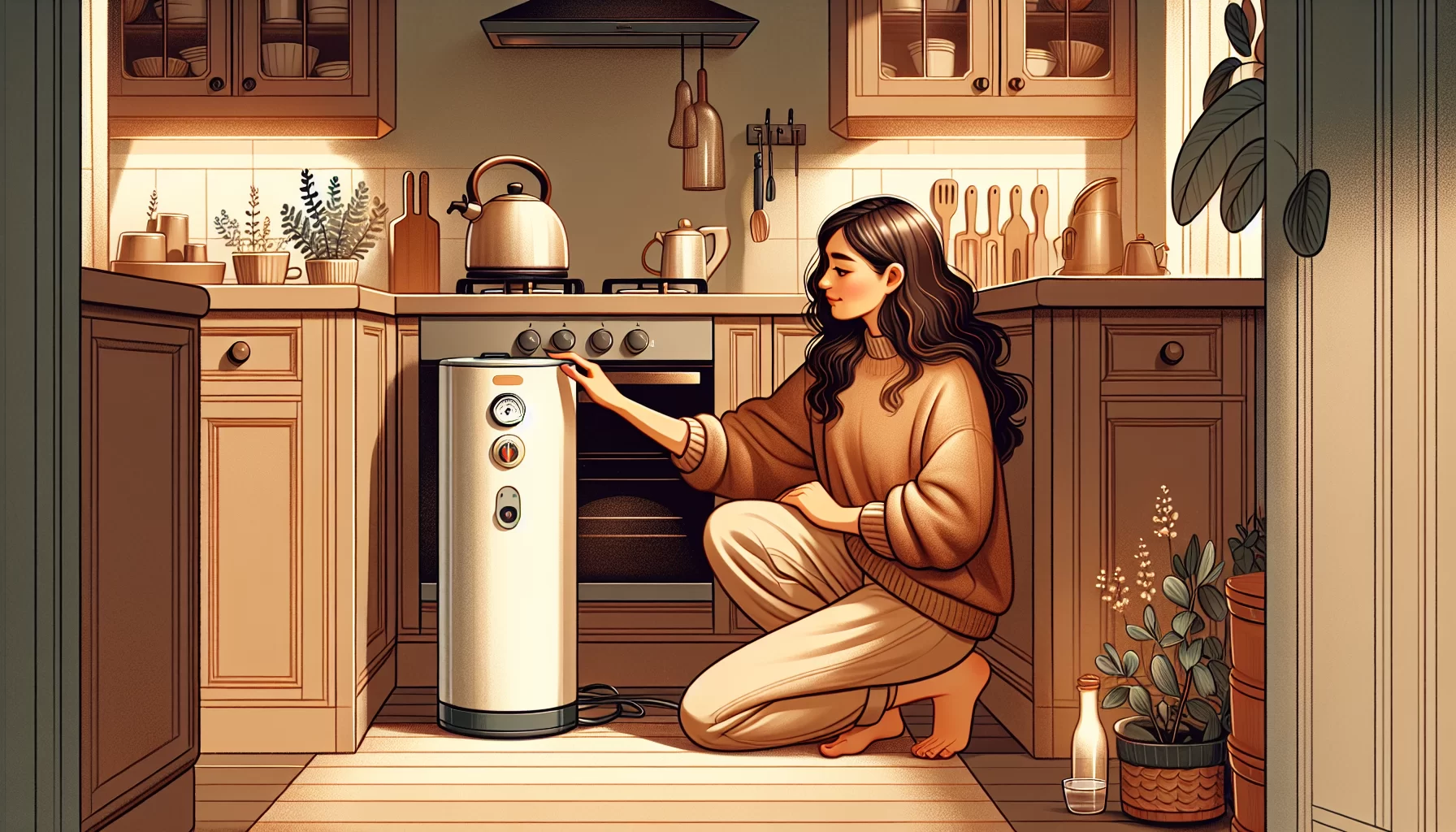 Eine Illustration zur Sicherstellung der Warmwasserbereitung.