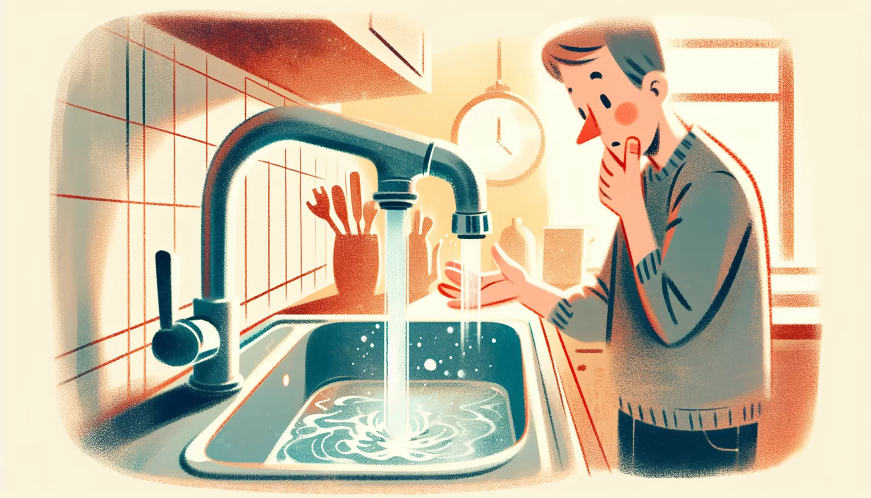 Erste Anzeichen eines defekten Durchlauferhitzers, wie unregelmäßige Wassertemperatur.