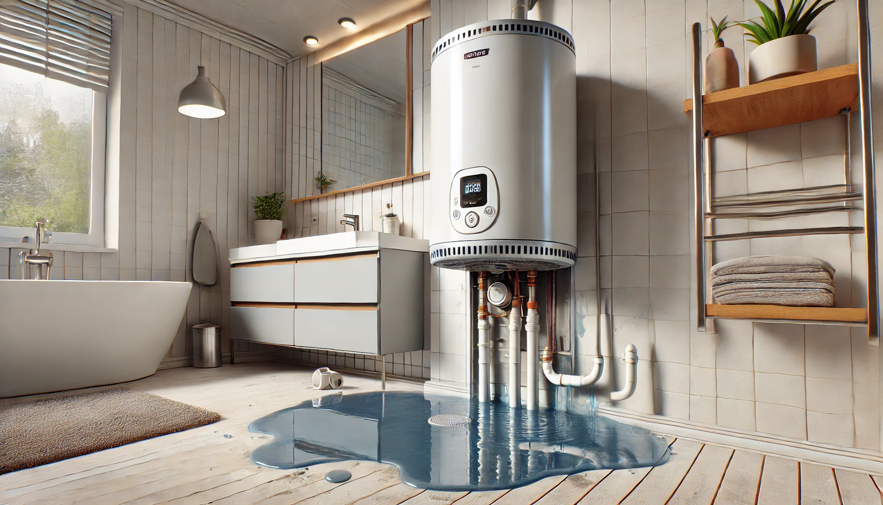 Spezifische Probleme mit dem Warmwasserspeicher, wie fehlender Wasserdruck oder defekte Pumpen.