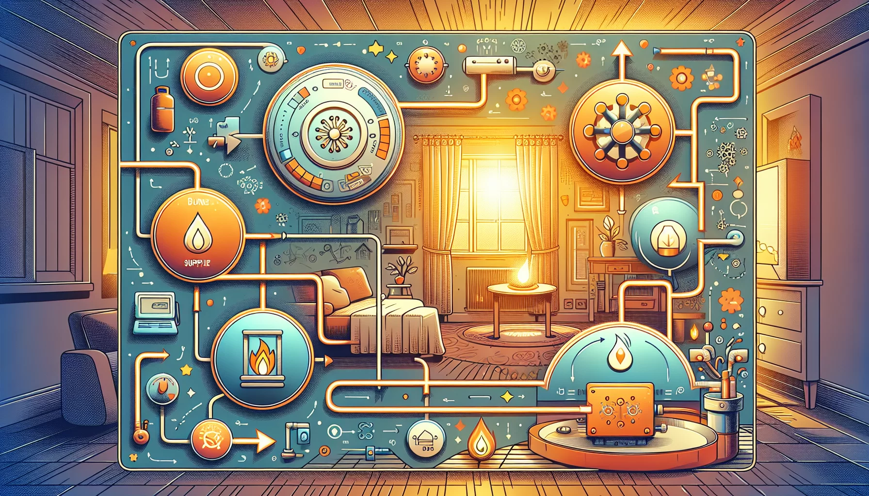 Ein Diagramm, das die ersten Schritte bei der Fehlersuche für eine Gasheizung zeigt.