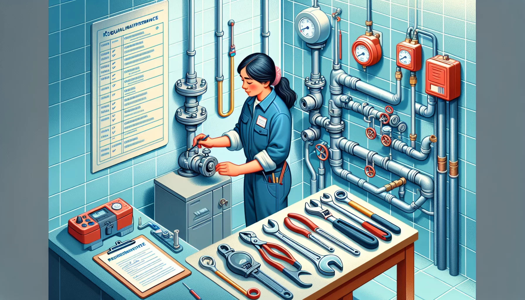 Präventive Maßnahmen gegen Wasserverlust in Heizungsanlagen, wie regelmäßige Wartung.