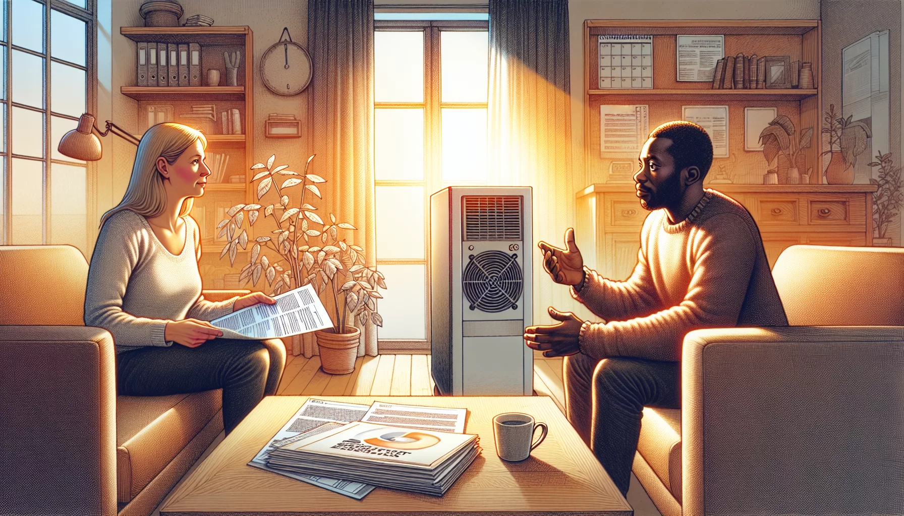 Eine Illustration, die die Rolle von Fernwärme im Mietrecht zeigt.