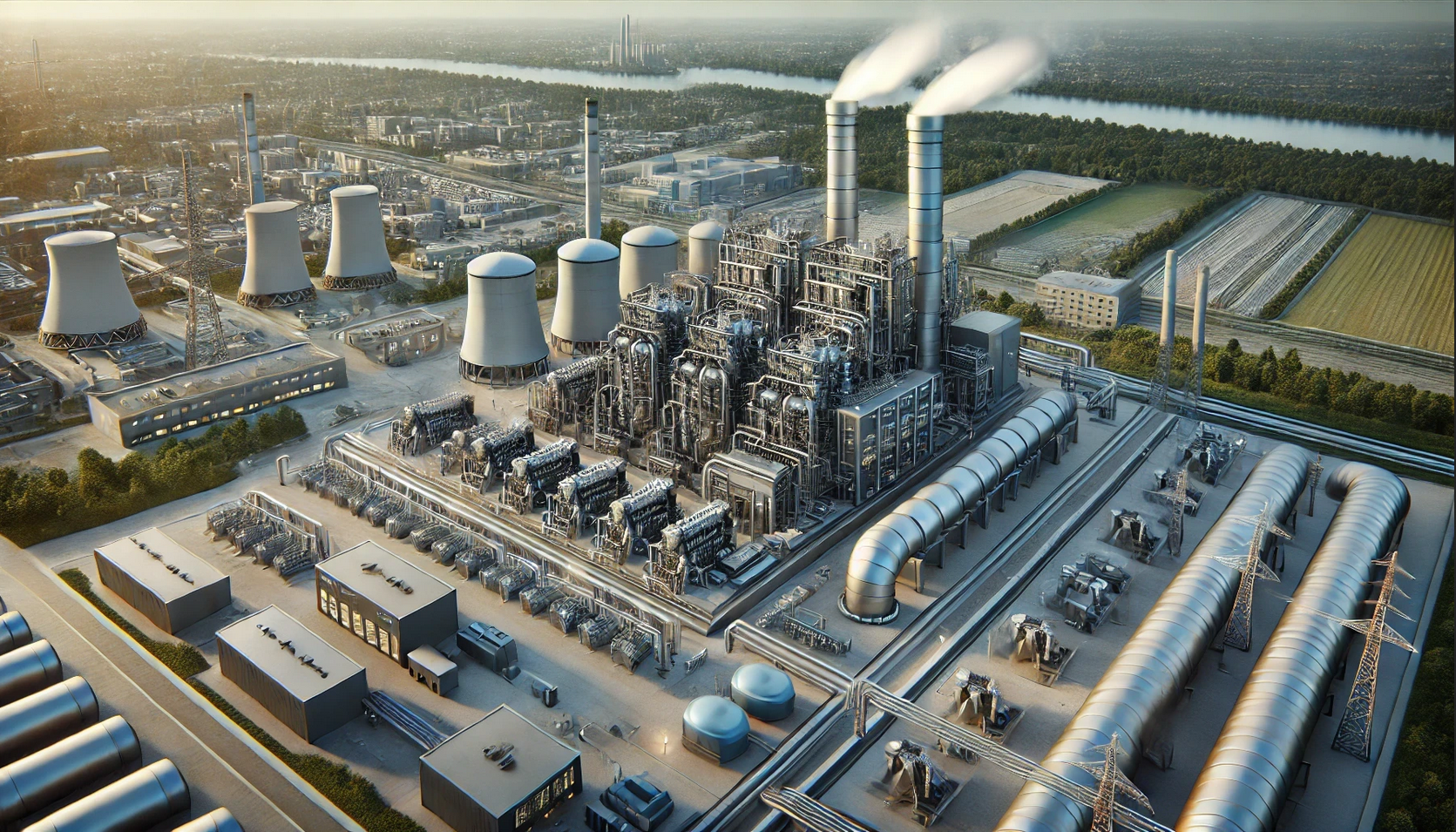 Was ist ein Blockheizkraftwerk? Eine schematische Darstellung eines BHKW, das Wärme und Strom erzeugt.