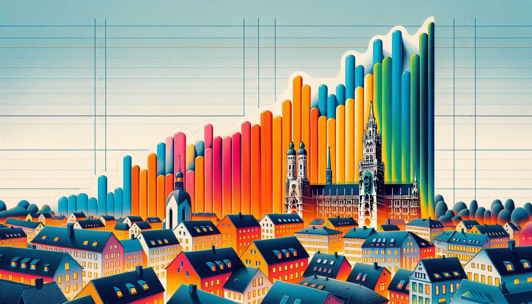 Grafik zum Vergleich der Fernwärmepreise zwischen München und Umlandgemeinden.