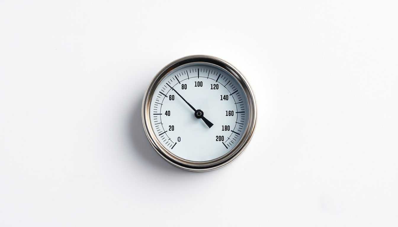 Ein Manometer.