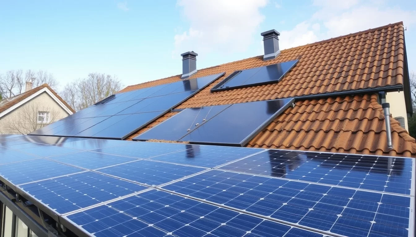 Solarthermie als Beispiel für eine effiziente Heizung.