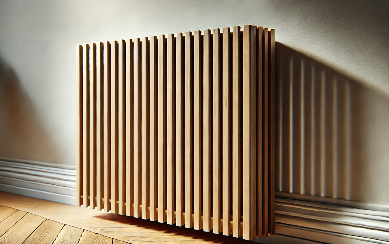 Ein DIY-Projekt zur Heizungsverkleidung mit Holzmaterialien.
