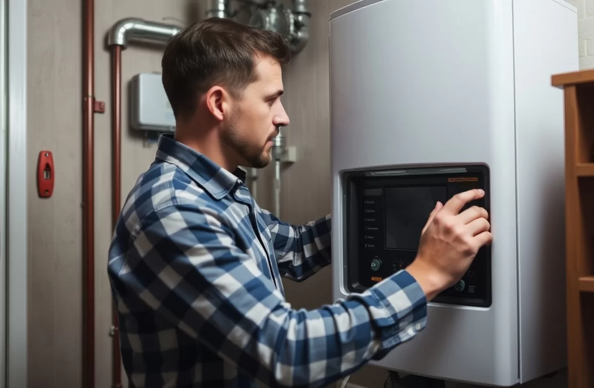 Eine Illustration, die die Überprüfung und Reparatur des Thermostatventils zeigt.