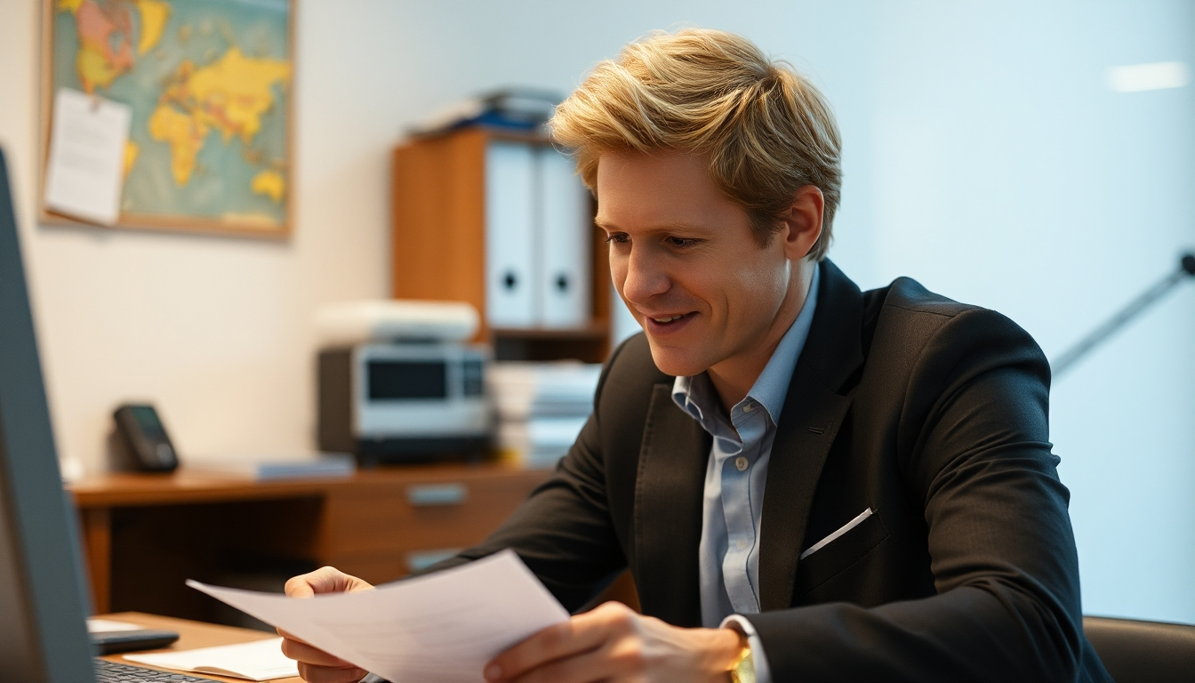 Mann liest über die Finanzierungshilfe für neue Heizungen
