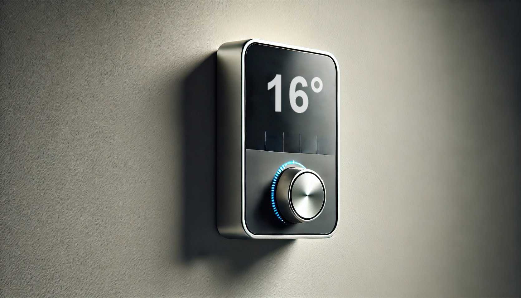 Ein Thermostat auf Stufe 2, das die Heiztemperatur reguliert.