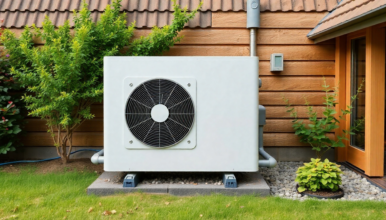 Eine Erdwärmepumpe.