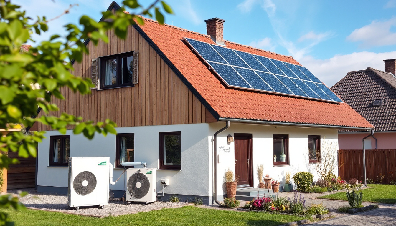 Diagramm zur Integration einer PV-Anlage mit einer Wasser-Wasser-Wärmepumpe.