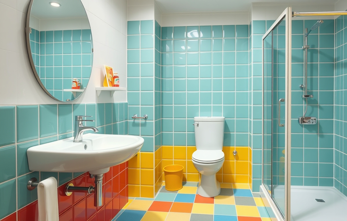 Ein farbenfrohes Kinderbadezimmer
