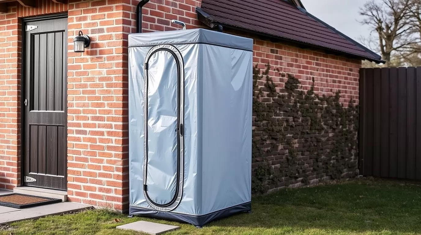 Mobile Dusche während Badsanierung