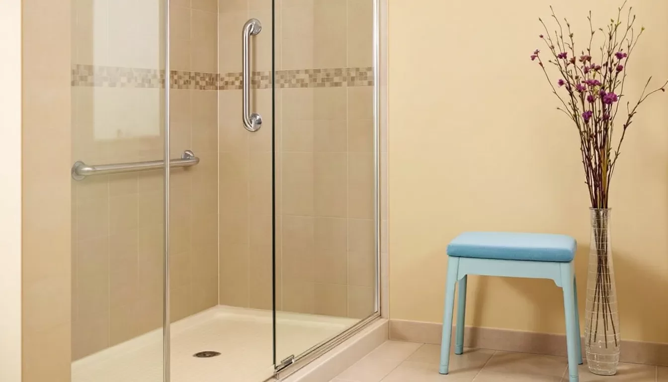 Badewannensitze, die für die Dusche geeignet sind, um Senioren beim Baden zu helfen.