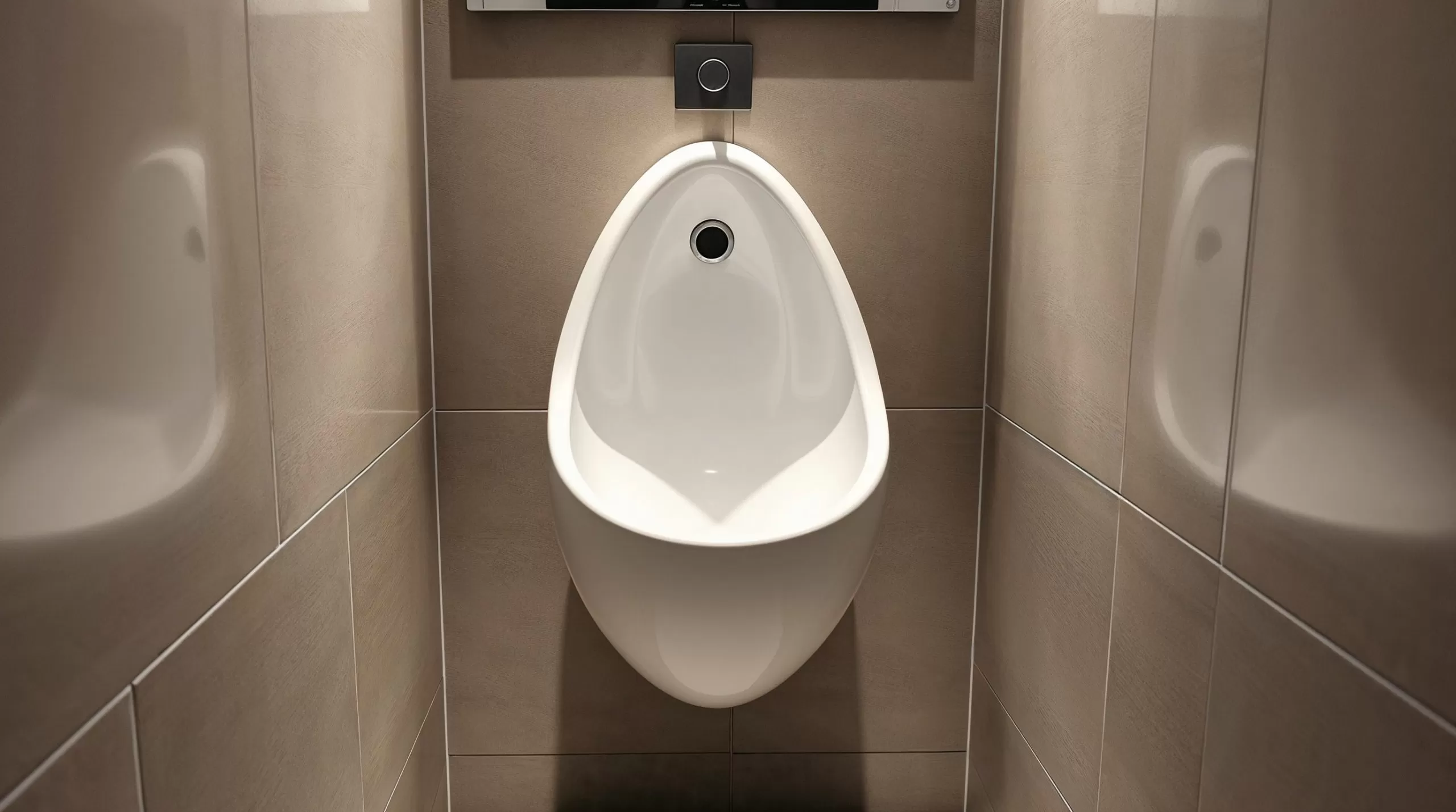 Ein Urinal in einem kleinen Gäste WC 1