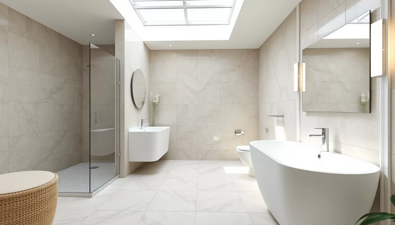 Groß modern Badezimmer