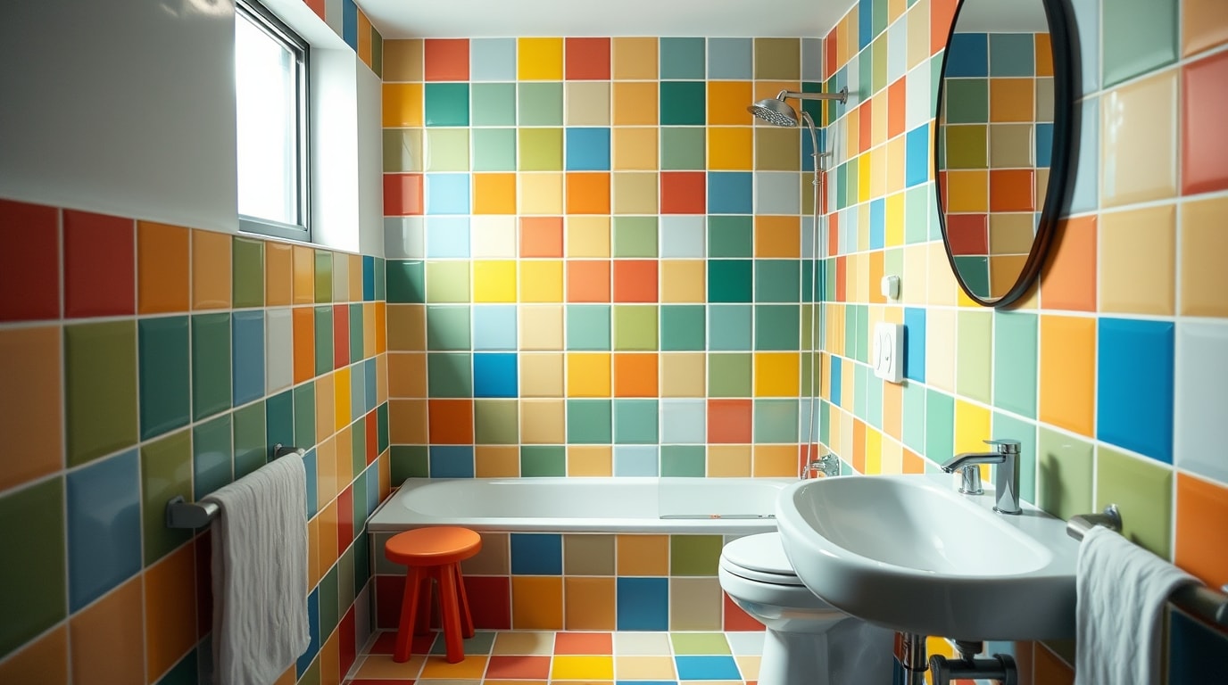 Ein eigenes Kinderbadezimmer mit einer Badewanne in kindgerechter Höhe.