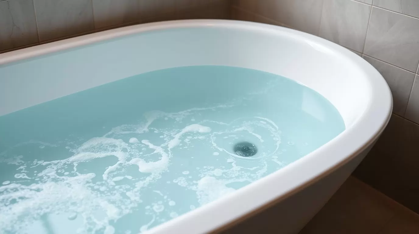 Eine Acrylbadewanne